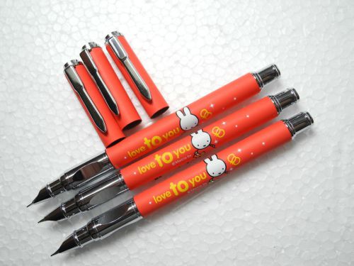 3PCS NEW Miffy fountain pen fine nib RED(China)