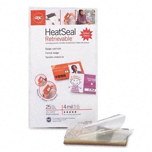 Gbc heatseal retrieveit thermal laminating pouches badge id card size ee458652 for sale
