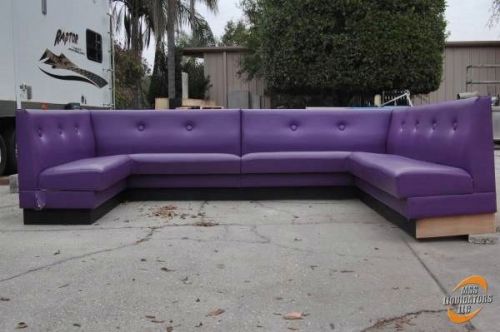 Purple &#034;u&#034; shape restaurant club booth seating for sale