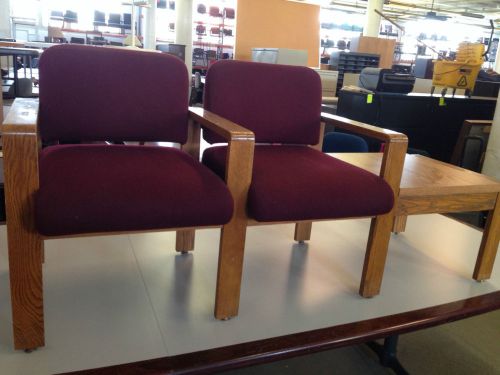 Connecting 2 chairs &amp; table lobby set for sale
