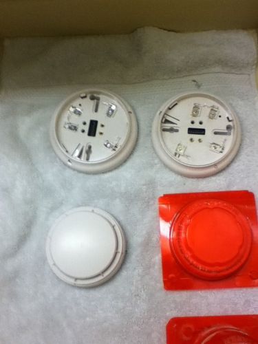 New lot of 2 simplex smoke detector head and base combo 4098-9792 4098-9714 for sale