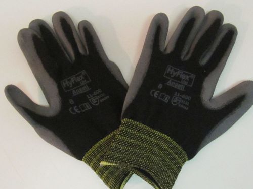 Ansell HyFlex Lite Gloves, Size 8, Black &amp; Gray 1 Pair