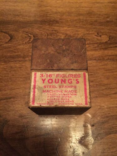 VINTAGE YOUNGS STEEL STAMPS 3/16 Numbers Free Shipping
