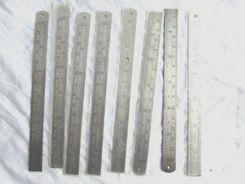 Stainless Steel Rulers 6 inches Swordfish Machinist Pocket Wholesale Lot of 8