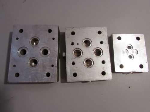 Hydraulic servo valve flush block lot of 3 for sale