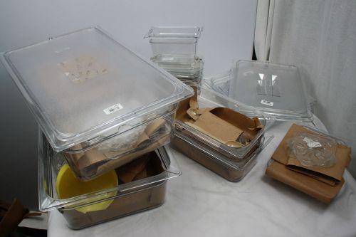 Carlisle Top Notch Clear Containers Pan Huge Lot Variety Large Medium Small