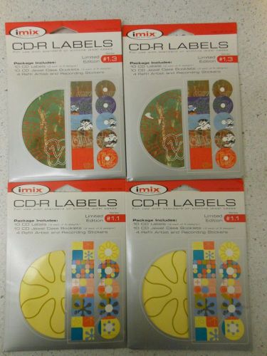Lot of 4 imix CD-R Labels Limited Edition 1.1 1.3