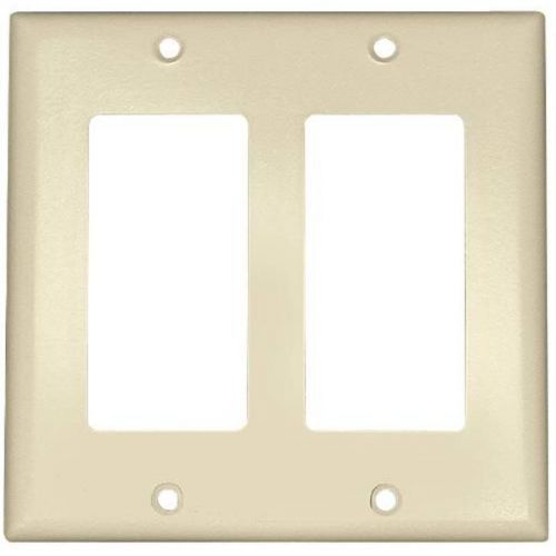 Decora Switch 2-Gang Plate White LEVITON MFG Decorative Switch Plates 80409-W