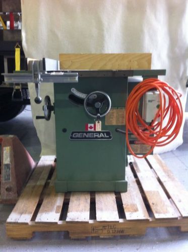 General mfg 10 inch table saw model 350, 3 hp, 1 phase, 208/230v, 60hz, 13.7a for sale