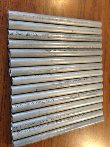 Aluminum round tubing 6061 - 1/2&#034; od x .120&#034; wall x 6.5&#034; (15pcs) lathe mill for sale