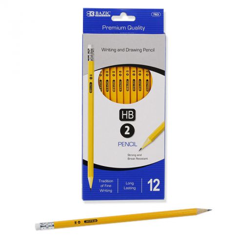 12-pack classic premium yellow hb no. 2 wood school pencils conforms astm d-4236 for sale