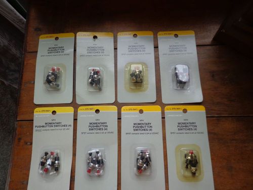 OLD NEW STOCK 8 PACKAGES MINI MOMENTARY PUSHBUTTON SWITCHES 4 PER PACK