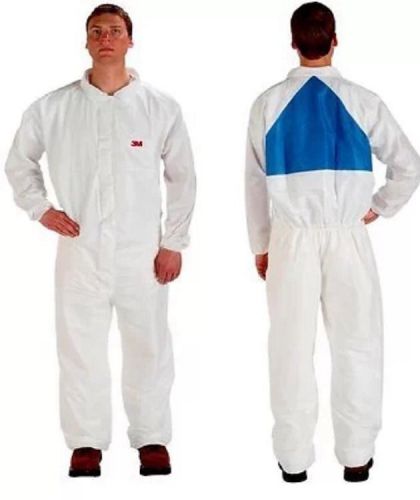 3m 4540+cs-blk-l disposable protective coverall safety work wear case of 25 new for sale