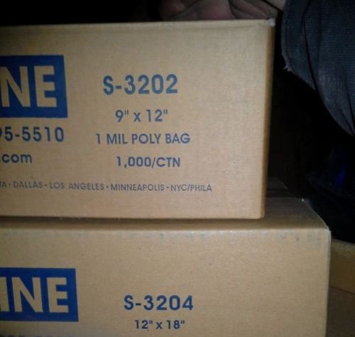 ULINE S-3202 (9x12 bags Qty 1000) Uline S-3204 (12x18 bags Qty 1000) HUGE LOT!