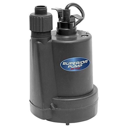 Superior pump 91025 1/5 hp thermoplastic submersible utility pump new for sale