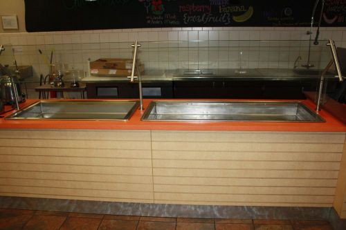 Refrigerated topping/salad bar with sneeze guard - models wcm-4, wic-3, m-105-2 for sale