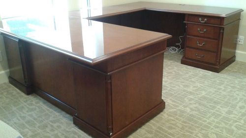 Brand New OFS Classic Series Executive Desk with Return and Credenza