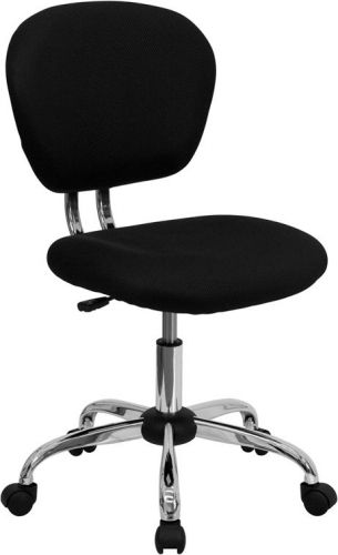 Mid-Back Black Mesh Task Chair with Chrome Base (MF-H-2376-F-BK-GG)