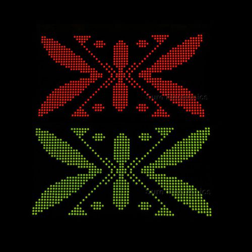 10pcs 8x8 Dot-Matrix 3mm Red and Green dia. Bicolor LED Display