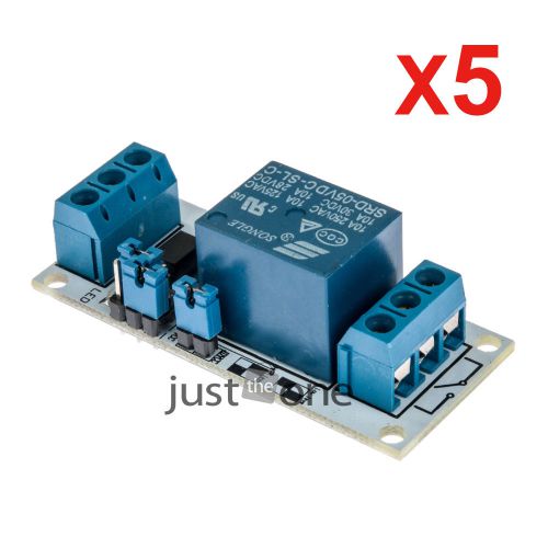 5x 1-channel h/l level triger optocoupler relay module 5v expansion wht arduino for sale