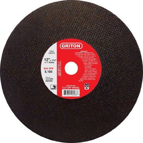 Griton ca1268 arbor industrial cut off wheel for metal used on low horse power c for sale