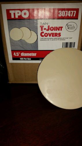 Low slope tpo (100) 4.5&#034; diameter t-joint covers 60 mil tan for sale