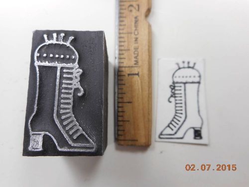 Printing Letterpress Printers Block, Sewing, Old Fashion Pincushion Boot
