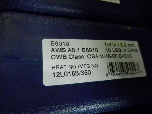 WASHINGTON ALLOY PREMIUM WELDING ELECTRODES E6010  1/8&#034; 10 LBS AWS A5.1