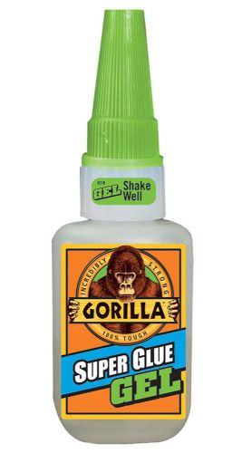 Gorilla Glue Super Glue Gel 7600101 15 Gram Bottle, No Run-Control Gel