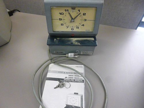 Amano Time Clock Vintage Retro Heavy Duty  Series 3600