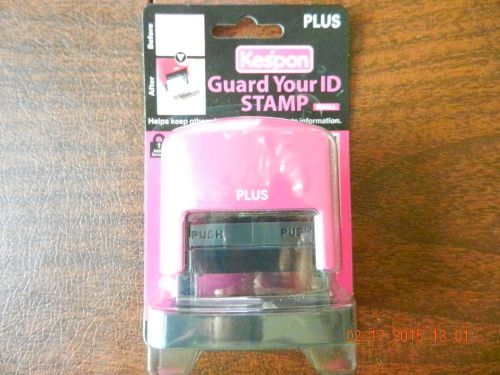 Kespon Plus Guard Your ID Stamp, Bright Pink Color