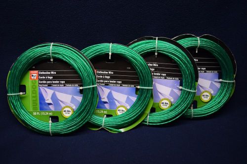 CLOTHESLINE WIRE, VINYL COATED, BULLDOG BRAND 50&#039; (4 PACKS INCLUDED)