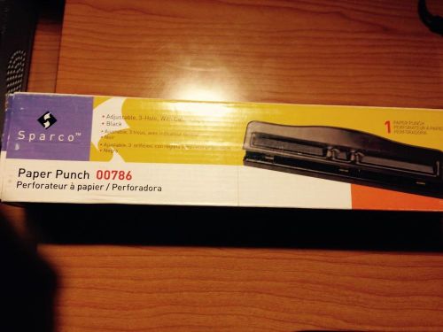 Sparco heavy-duty hole punch - 3 punch head[s] - 10 sheet capacity  (spr-00786) for sale
