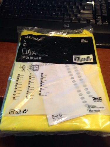 Brand New IKEA Patrull Reflective vest, L, Yellow