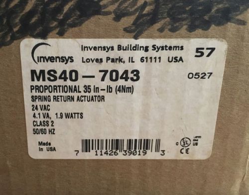 Invensys spring return actuator ms40-7043  for sale