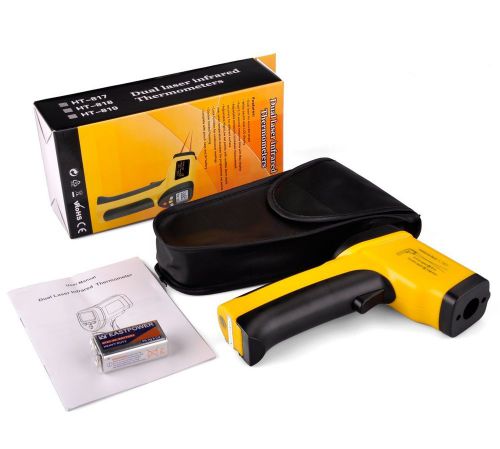 Handheld dual laser infrared thermometer temperature tester gun meter -50~650°c for sale