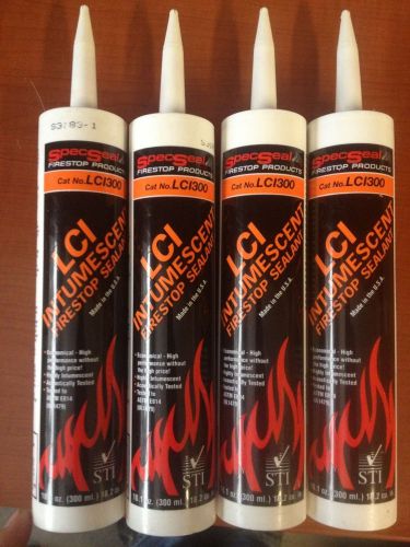 4 STI LCI300 Fire Barrier Sealant, 10.1 oz., Red, Intumescent, 4 Hr Fire Rating