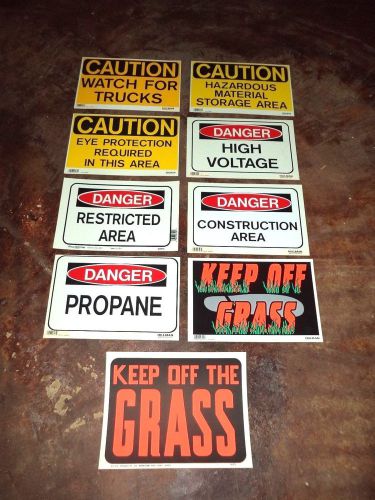 Danger Signs-Propane, Construction Area, Restricted Area, High Voltage Signs