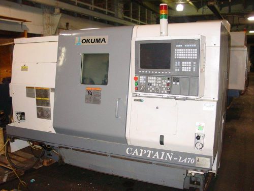 2006 okuma captain l470 turning center, only 1033 cut hours for sale