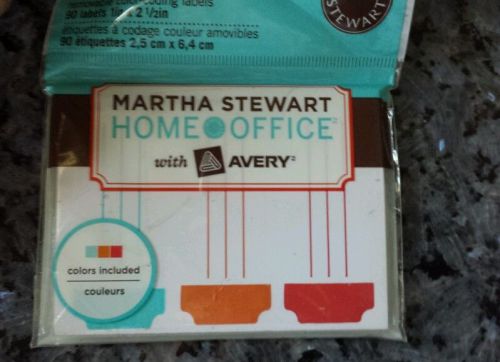Martha Stewart home office Avery 90 removable color coding labels 3 colors
