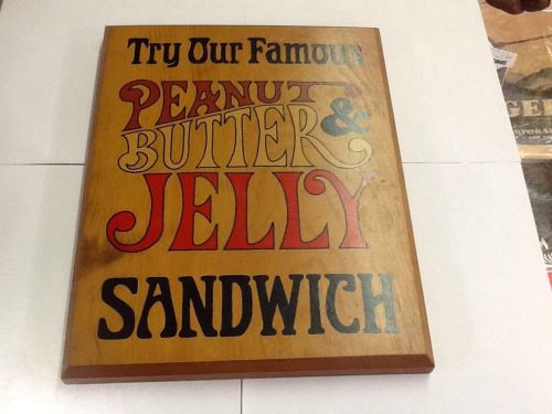 Vintage &#034;Try Our Famous Peanut Butter &amp; Jelly Sandwich&#034; Kitchen Sign
