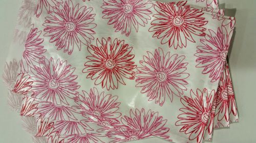 100 4x6 inch PINK FLOWER Print Paper Merchandise Bags.