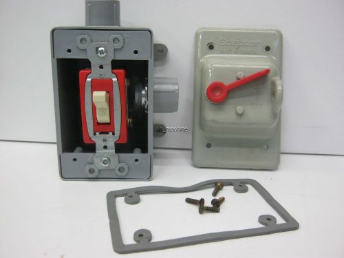 Scepter vsc 15/10 wet location switch toggle cover w/ enclosure &amp; switch for sale