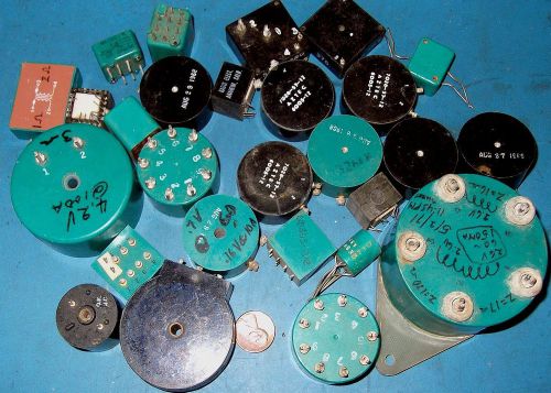 26PC ASSORTED VINTAGE AEROSPACE INDUCTORS AND TRANSFORMERS LOT