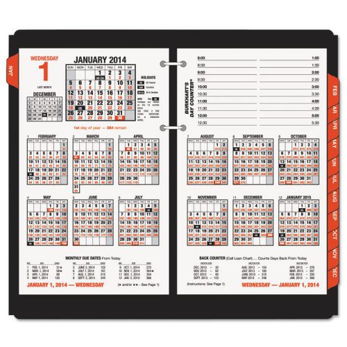 Burkhart&#039;s day counter desk calendar refill, 4 1/2 x 7 3/8, white, 2015 for sale
