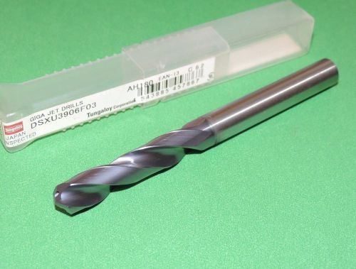 Tungaloy 25/64&#034; Solid Carbide Coolant Fed Drill 3xD TiALN (DSXU3906F03) GIGA JET
