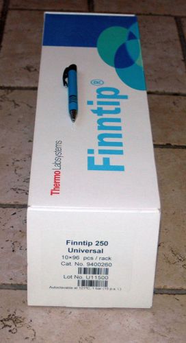 Rack of 7 Thermo Scientific 9400260 Finntip Universal Pipet Tip, 1 to 250mL