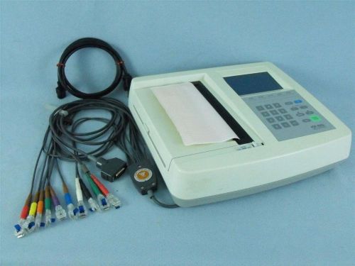 EKG ECG Machine Console System Fukuda Denshi FCP 4101 Acquisition Module Leads