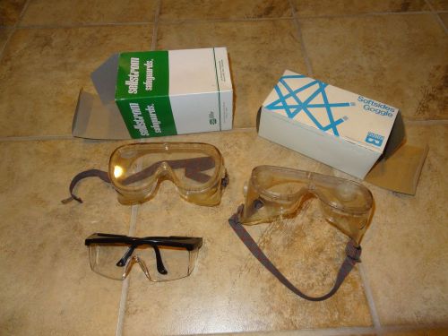 LOT OF 2 SAFETY GOGGLES / GLASSES FOR SCIENCE CLASSROOM