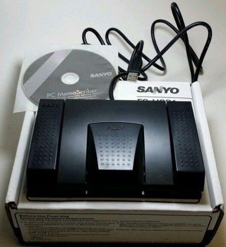 SANYO FS-USB1 Transcriber Dictation Foot Control Pedal for your Computer.